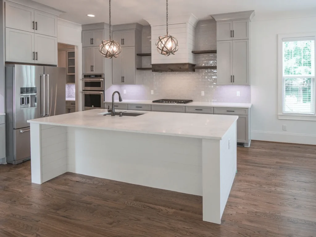 wood tile and flooring design for kitchen